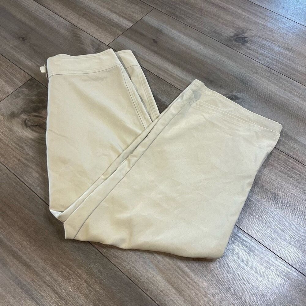 Patagonia Womens Size 6 Tan Beige Wide‎ Leg Crop Hiking Pants Bin N-29